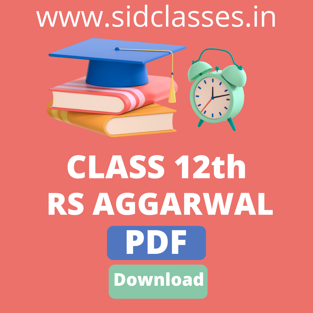Class 12 Rs aggarwal Determinants pdf,